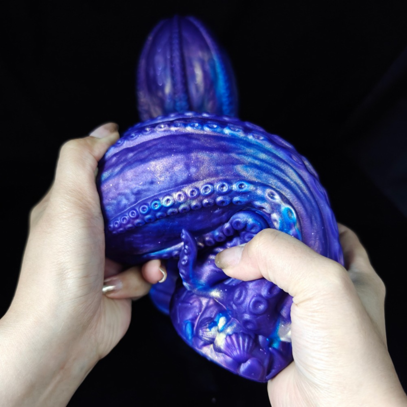 Liquid silicone anal plug anal dildo for men and women with special-shaped dildo soft anal plug