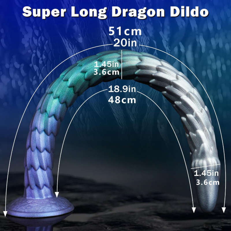 Extra long dragon scale dildo metal animal anal plug anal expansion masturbator for men and women flirting