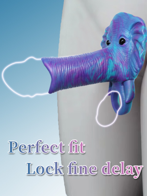 Silicone penis sleeve alien animal simulation penis lock sperm ring soft hollow wolf tooth sleeve enlargement
