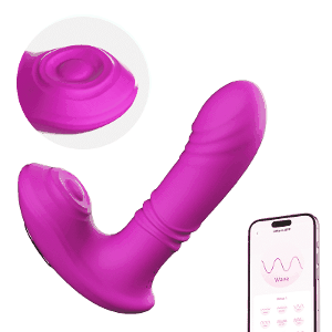 Wearable Thumping Dildo Vibrator for Women with Clitoral and G-Spot Stimulation