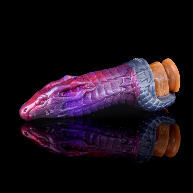 Soft Animal Snake Head Lengthened Thickened Penis Condom Silicone Penis Condom