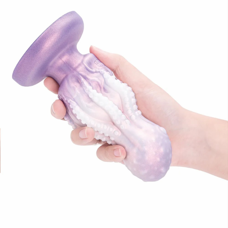 Abyss-Alien face hugging octopus tentacle skull silicone dildo