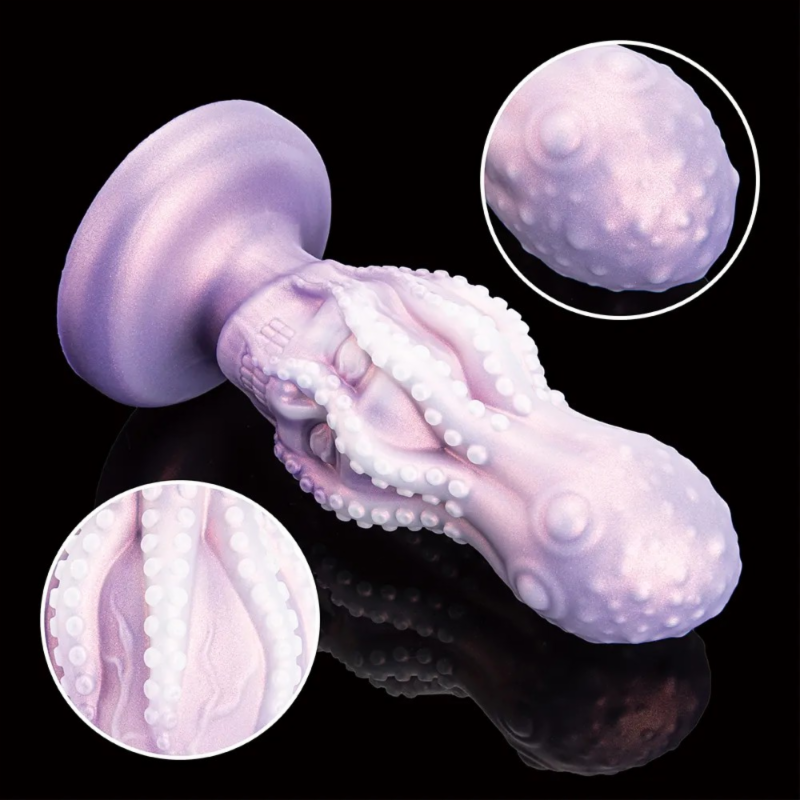 Abyss-Alien face hugging octopus tentacle skull silicone dildo