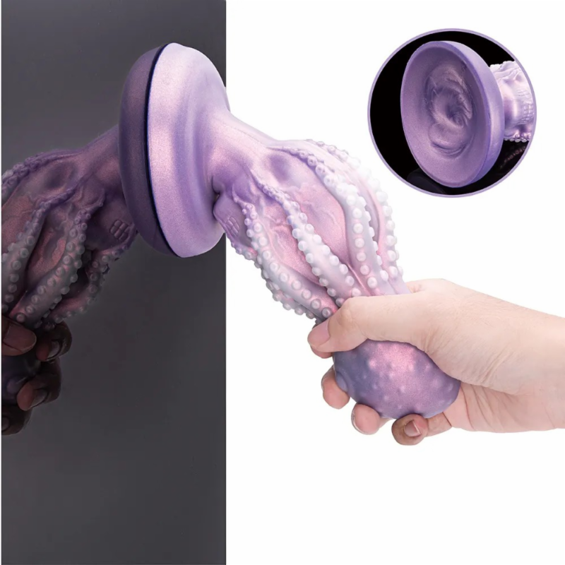 Abyss-Alien face hugging octopus tentacle skull silicone dildo