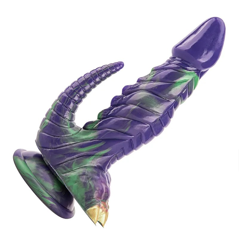 Onyx-Alien monster silicone dildo with tail, unisex insertable anal plug