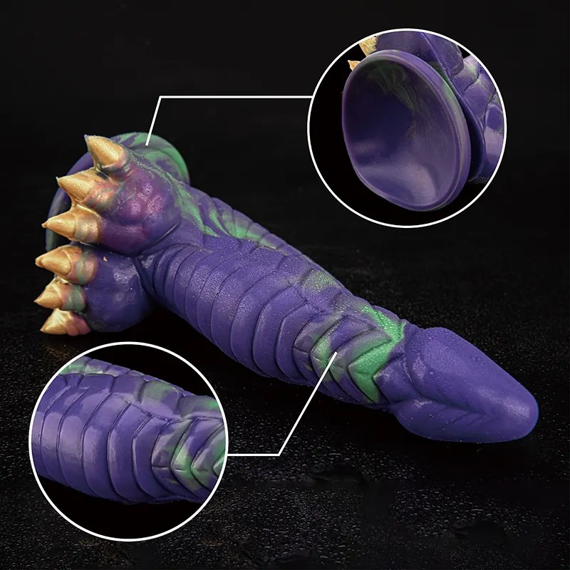 Onyx-Alien monster silicone dildo with tail, unisex insertable anal plug