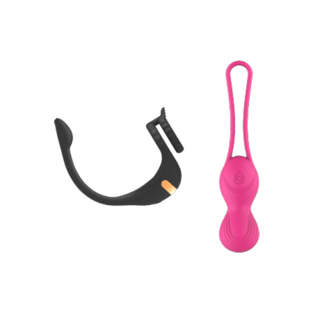 Ringed Mini Anal Plug & Kegel Ball Vibrator Set