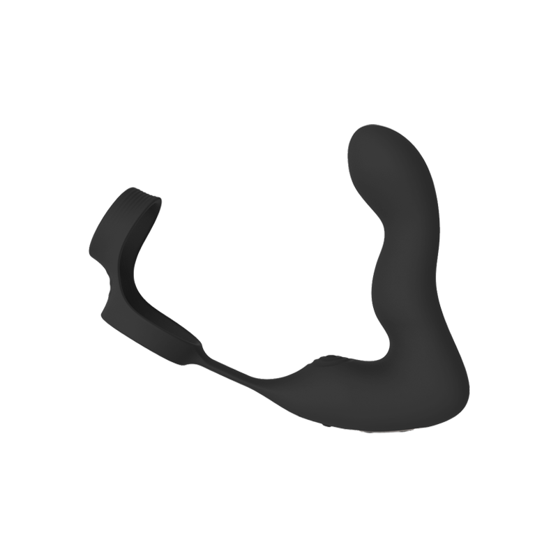 Inflatable Vibrating Anal Plug with Locking Cock Ring for Men