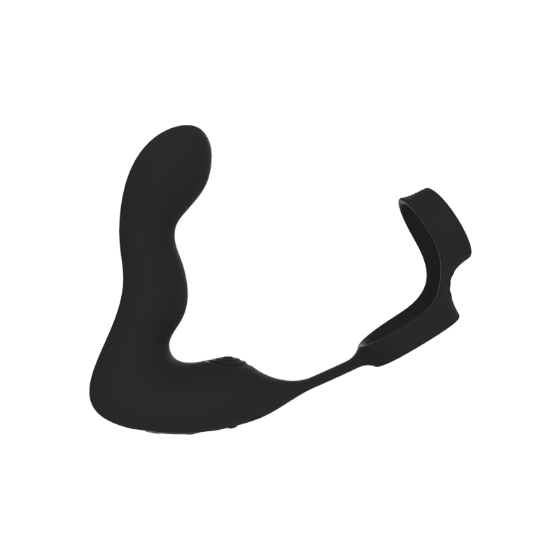 Inflatable Vibrating Anal Plug with Locking Cock Ring for Men