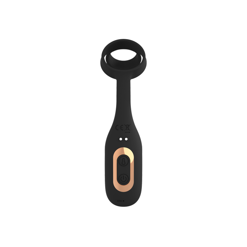 Inflatable Vibrating Anal Plug with Locking Cock Ring for Men